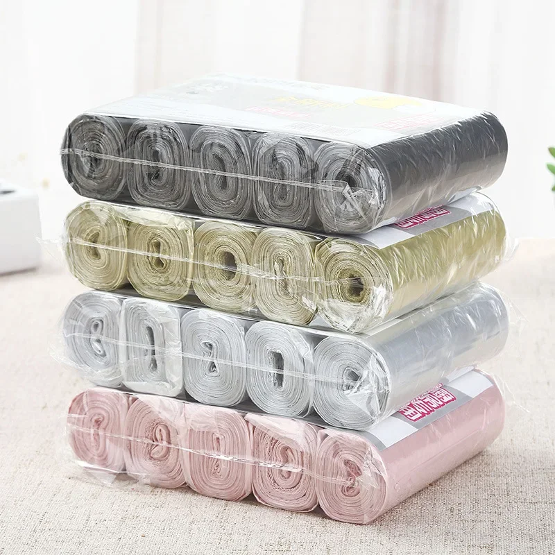 

5pcs Thickened Point Break Garbage Bags, Kitchen, Bathroom, Household Plastic Bags, Baby Stroller Accessories