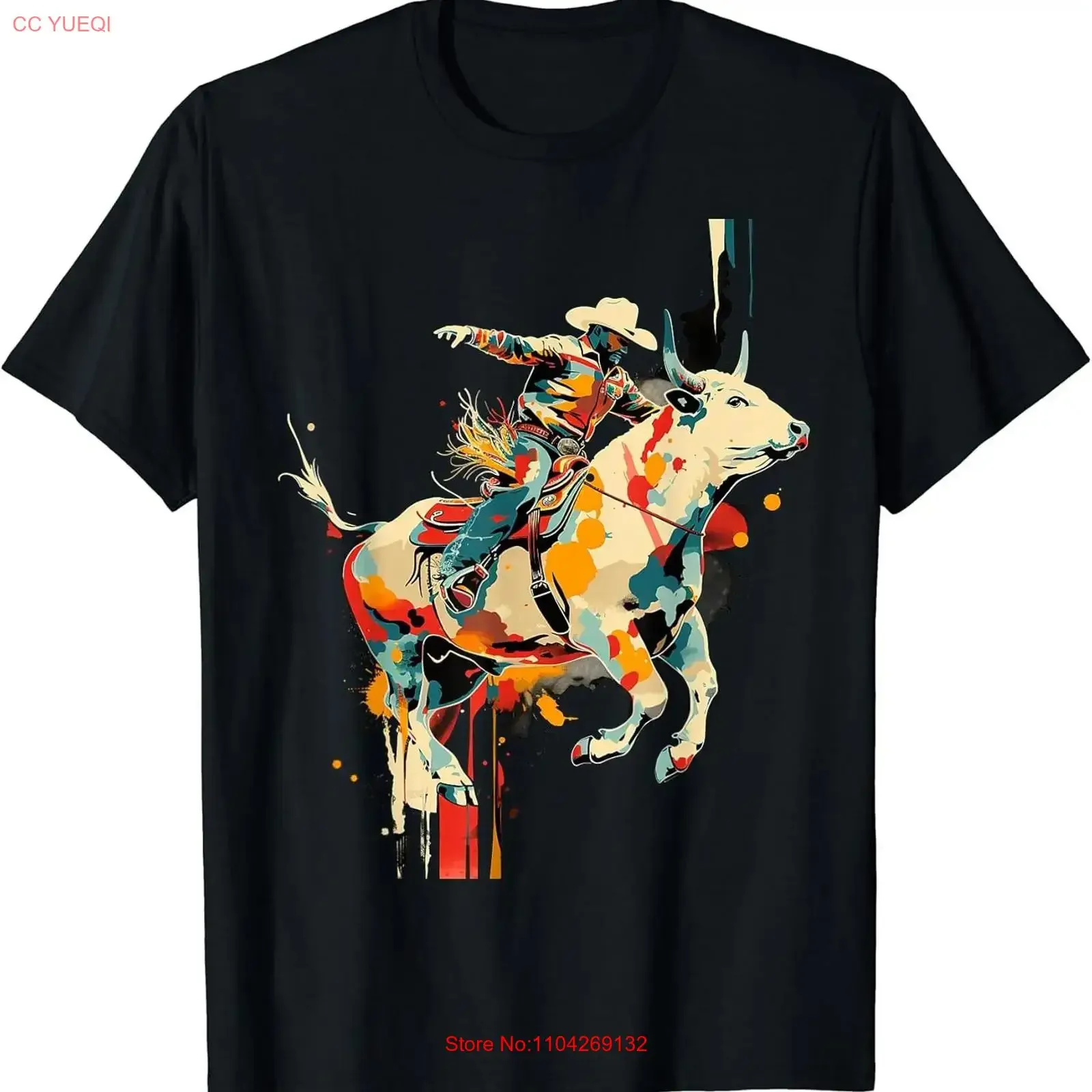 Aesthetic Bull Rider On Athletic Sports Rodeo Riding T Shirt Made In Usa vintage Washed Soft Unisex Comfortable Slightly
