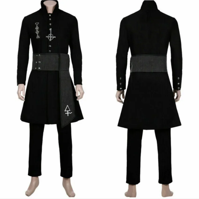 Nameless Ghoul Cosplay Costume Black Coat Prop Halloween Costume