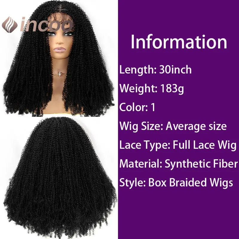 Synthetic Spring Afro Twist Braid Wig 30 Inch Short Dreadlock Box Braided Wig Natural Bouncy Spiral Curls Short Bob Braids Wigs