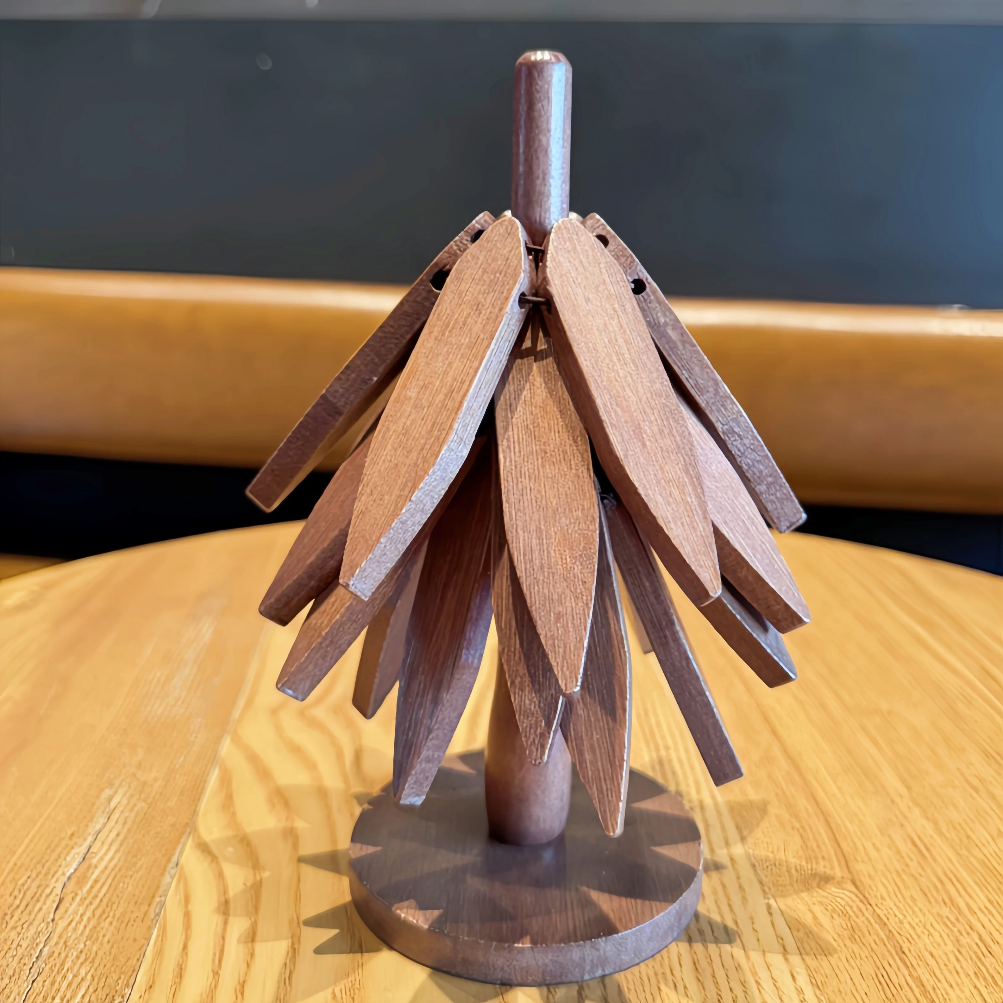 Soporte de diseño de árbol, salvamanteles de madera decorativos, antiescaldaduras, resistente al calor, posavasos, manteles individuales de madera, 3/4/5 Uds.