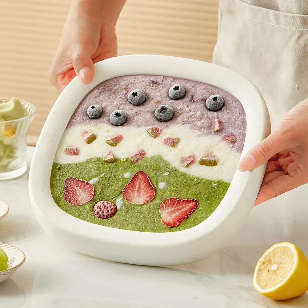 

Portable Non-Electric Fried Ice Machine DIY Yogurt Maker Stainless Steel Ice Pan with Spatula for Kids Home Party Dessert Making