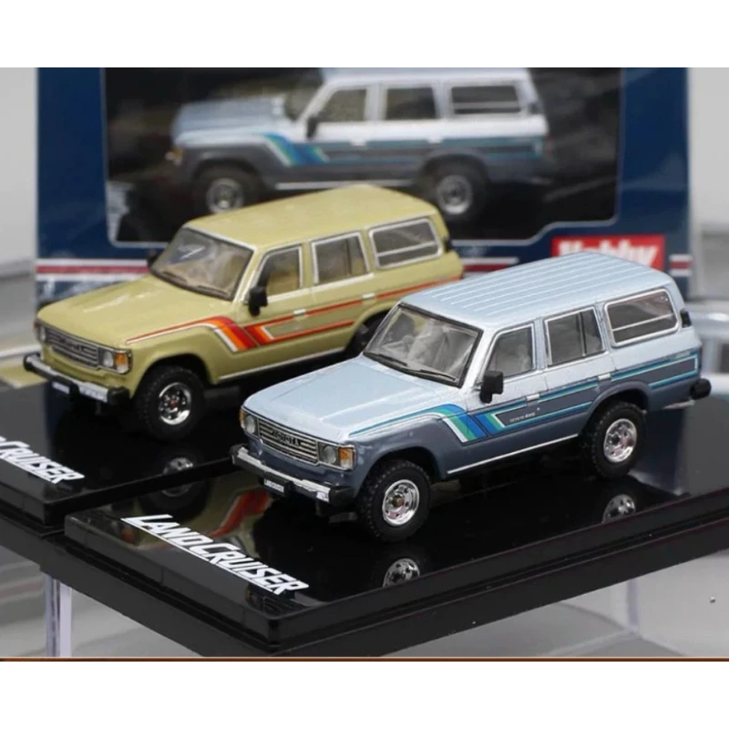 In Stock1:64 Land Cruiser LC60 off-road vehicle,Alloy cast miniature replica car model,Creative decorative item,Festival gift.