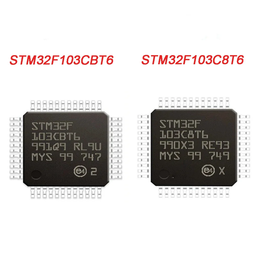 رقاقة متحكم دقيق أصلية ، علامة تجارية جديدة ، IC ، MCU ، 32 بت ، 10 ، STM32F103CBT6 ، STM32F103C8T6