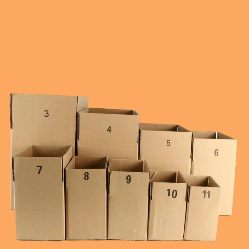 10 قطعة 3-layer صناديق تخزين الورق المموج التعبئة السريعة الثقيلة مجلس الشحن التعبئة والتغليف كرتون كبير من الورق المقوى #4