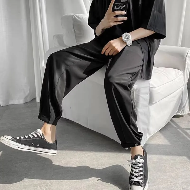 

Harun Spring Classic New Pants And Autumn Men's Simple Pure Color Hong Kong Style Fashion Casual Versatile Loose Oversized Pants