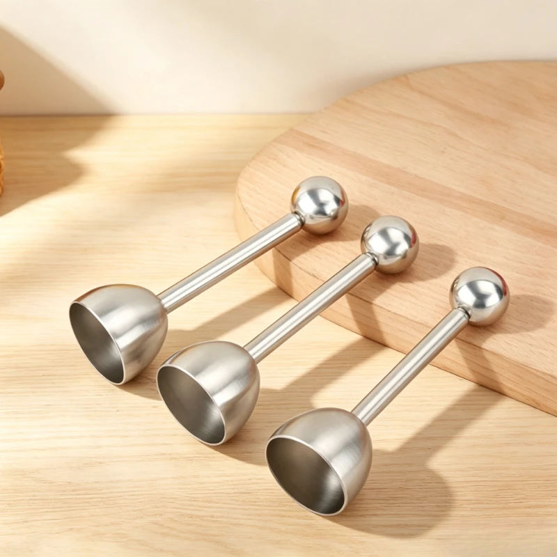 Stainless Steel Egg Opener Spring‑Loaded Egg Shell Cutter Tool for Raw Egg Opening for Glutinous Rice Egg Pudding Kitchen Gadget