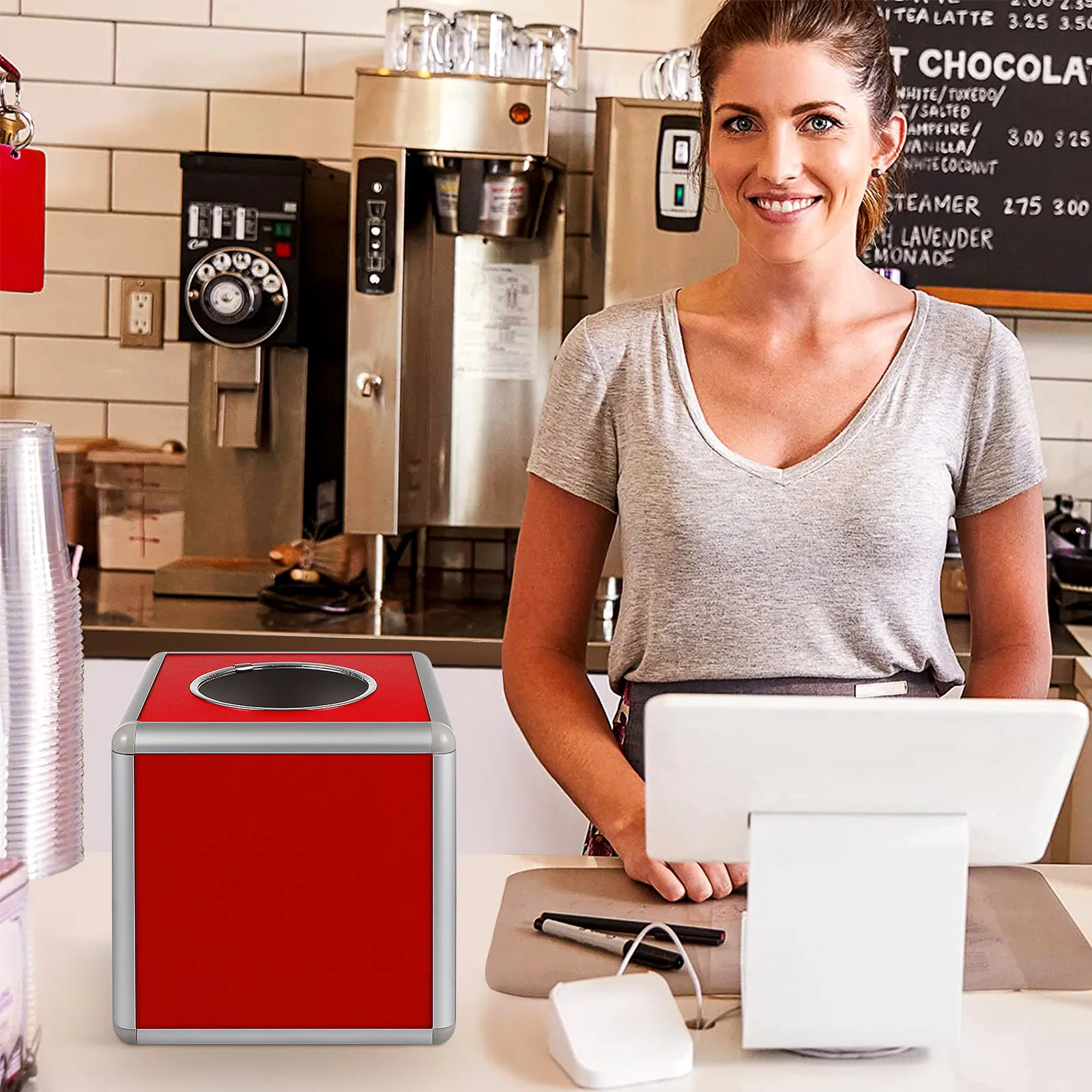 

Премиум-бокс для лотереи и розыгрышей из алюминиевого сплава с окантовкой, многофункциональный контейнер для сбора пожертвований и сборов средств для мероприятий