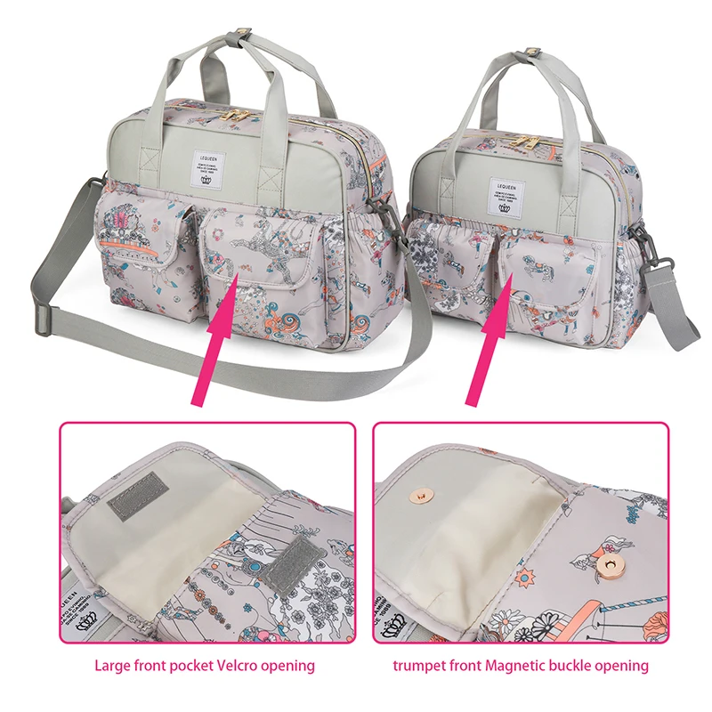 LECELS EEN-Sac fourre-tout multifonctionnel ALTERMommy, sac de grande capacité, sac à couches pour bébé, sac à main pour poussette, 2 pièces