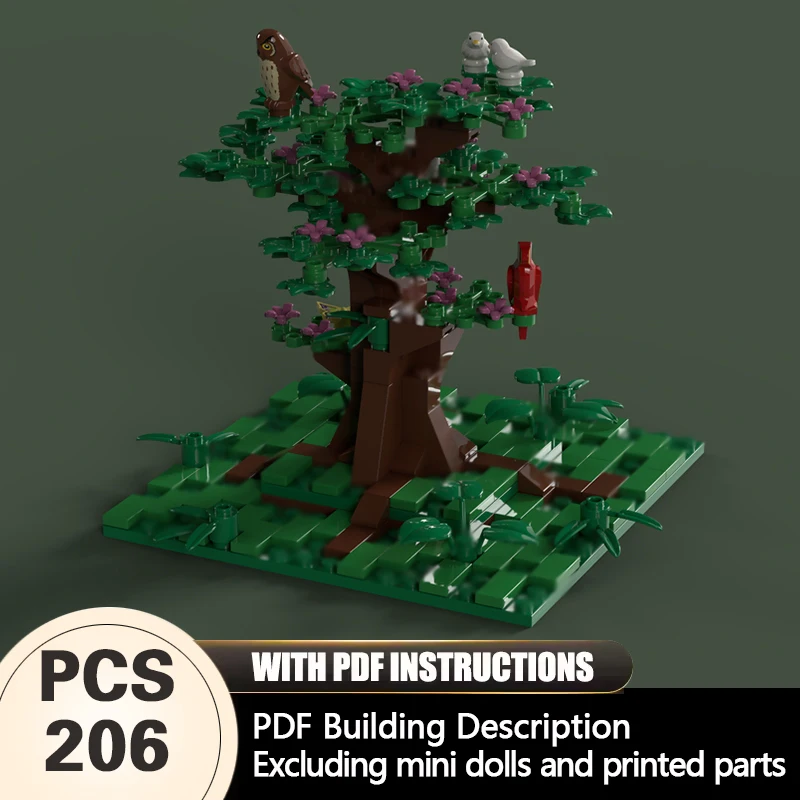 

Creators Plant Series Model MOC Building Bricks Beautiful Bird Tree Modular Technology Gifts Holiday Assemble Children Toys Suit