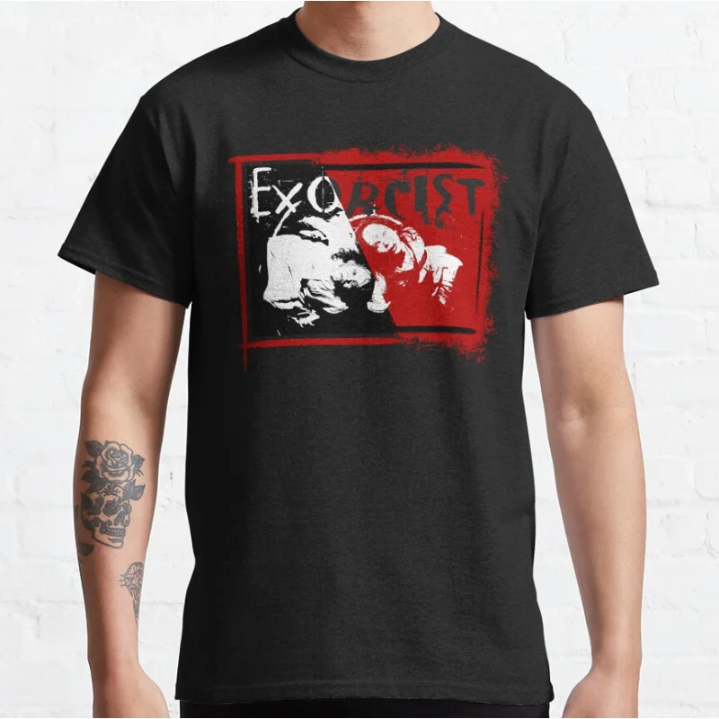 

Retro 80s Horror films The Exorcist Scary movie monsters Graphic T Shirts large size Adult tops S-6XL