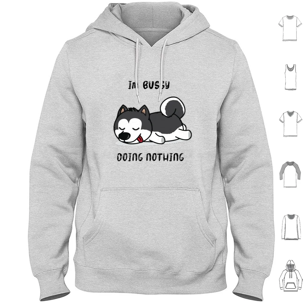 Busy Doing Nothing Essential Hoodie cotton Long Sleeve Sarcazm Busy Doing Nothing Funny T Shirttext Funny Lazy Sleepy