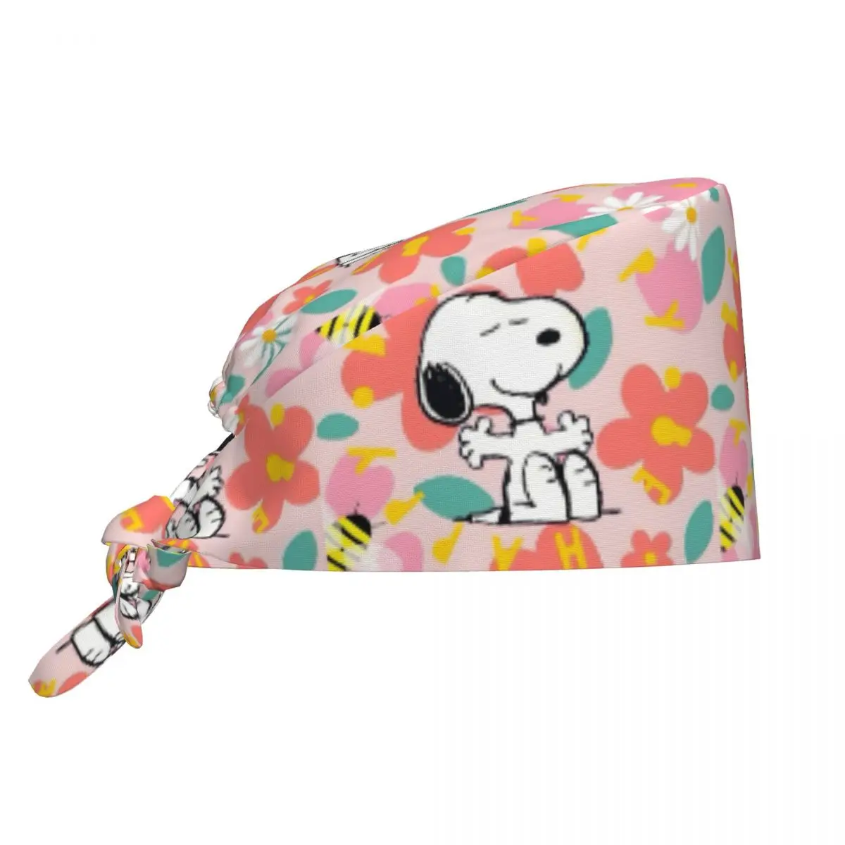 Custom S-Dog-Snoopies Breathable Scrub Hat Surgical Scrub Cap Nursing Hair Hats Character Work Scrubs Hat for Medical Surgical