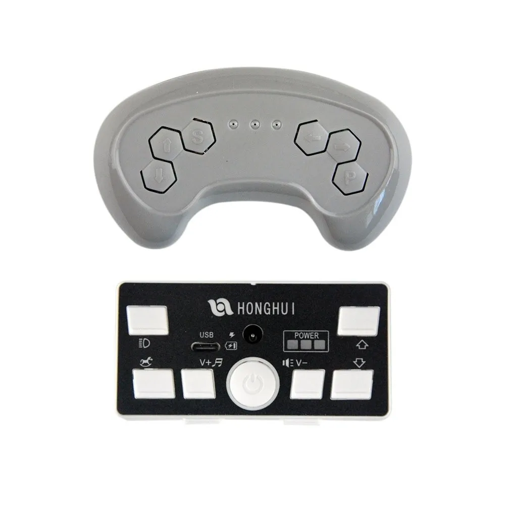 HH-ZKTY Remote Controller Grey Multi-functional Center Console RC Accessories Plastic Music Player for Children Electric Vehicle