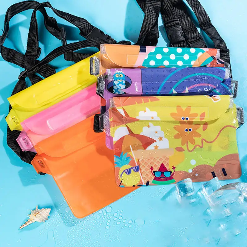 Waterproof Sealing Swimming Bag Transparent Underwater Dry Protection Case For Phone And Essentials Diagonal Design Pouch