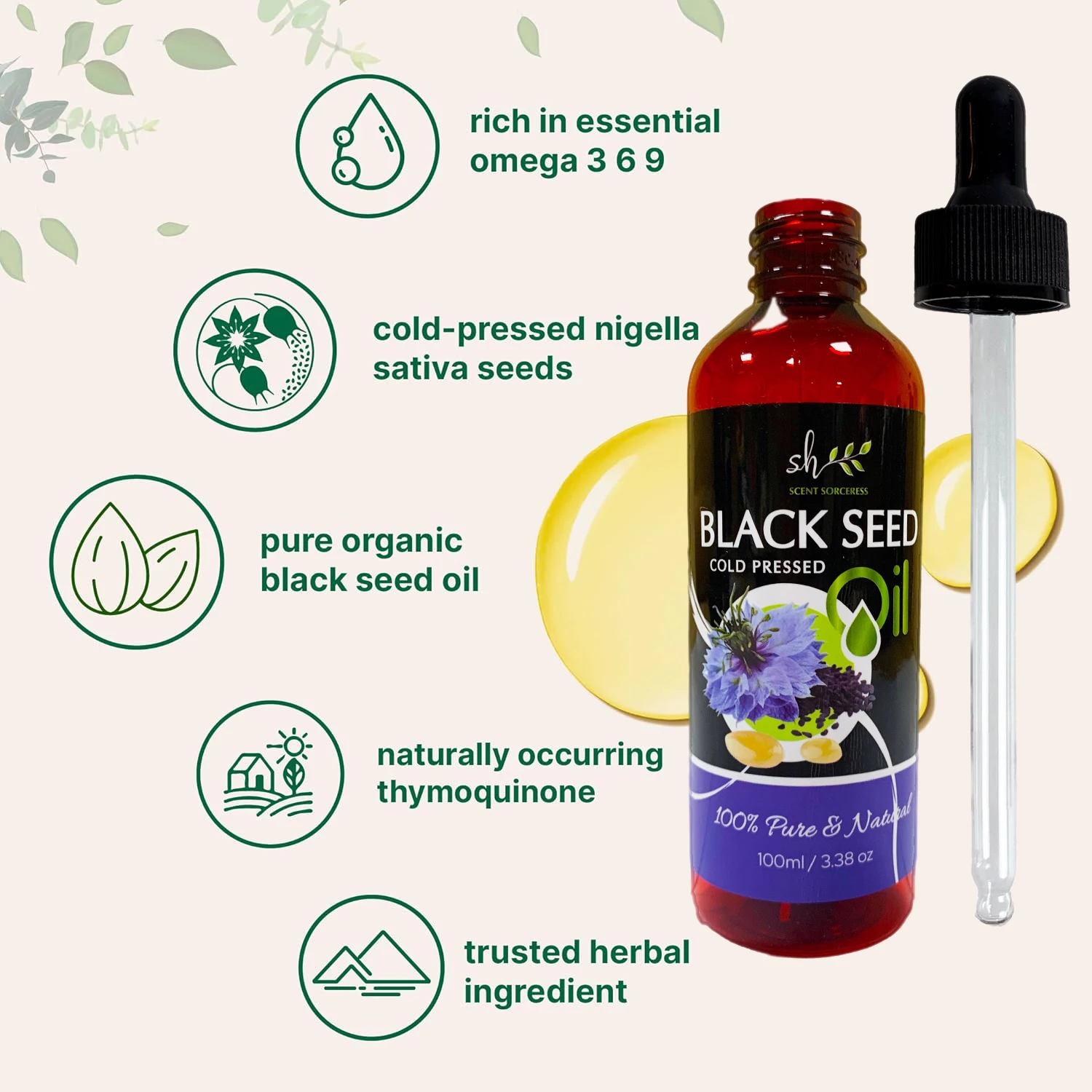 

Аромат для ароматерапии, новое чистое натуральное 100 мл, массажное масло с черными семенами, питательное, осветляющее, расслабляющее, эфирные масла для кожи своими руками