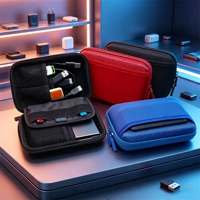 

Lightweight Travel Shockproof Storage Bag Portable Hard Disk Power Bank Organizer Electronic Accessory Carry Pouch