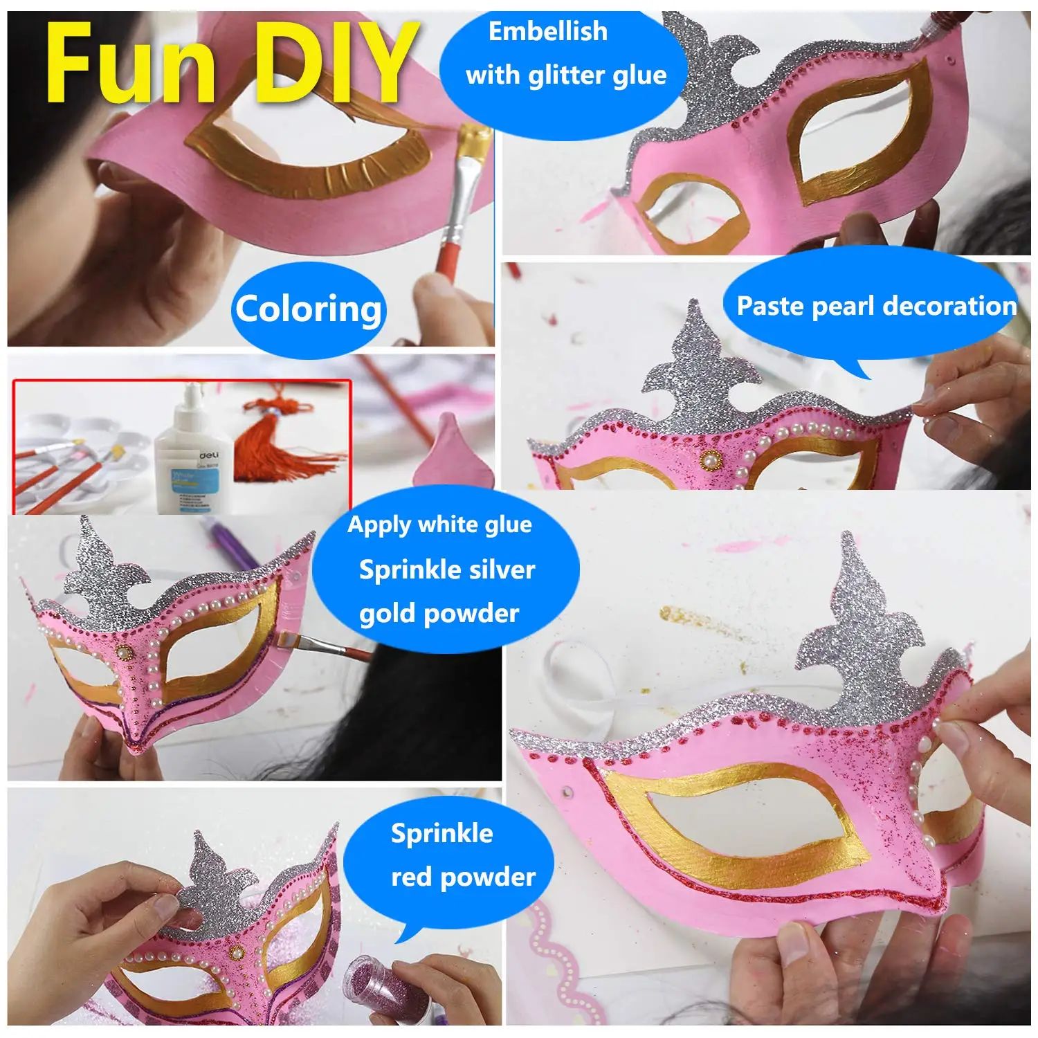 

Маска DIY Project, 12-стильный костюм, маска для вечеринки, маска для вечеринки, декоративная бумага, аксессуар для маскарадной вечеринки для рисования выступлений