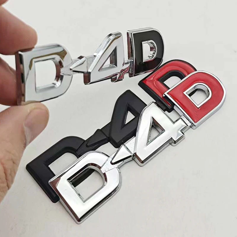 3D Metal Car Letters Logo D4D Badge Trunk Fender Emblem Sticker For Toyota Yaris Corolla Avensis Land Cruiser Hilux Accessories 2