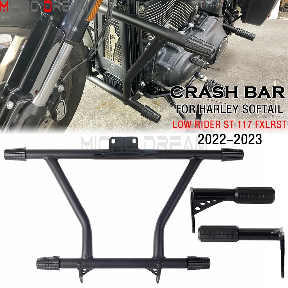 

Highway Peg High 2 Step Engine Guard Crash Bar Passenger Peg Frame Slider For Harley Softail Low Rider ST 117 FXLRST 2022-2023