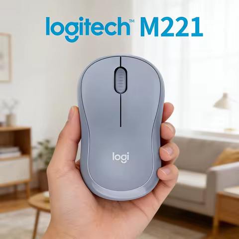 Logitech M221 Silent Wireless Mouse 2.4G Quiet Click 18-Month Battery 1000 DPI For PC Laptop Office Home Use