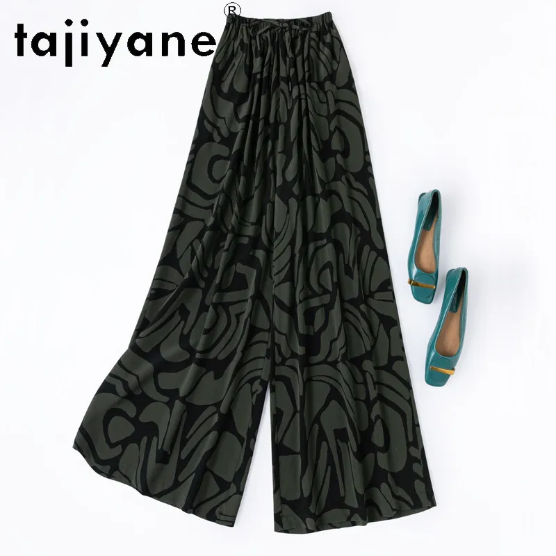 

TAJIYANE Women' 100% Mulberry Silk Pants Casual Baggy Pants Real Silk Summer Wide Leg Trousers 2026 Woman Clothing Pantalones