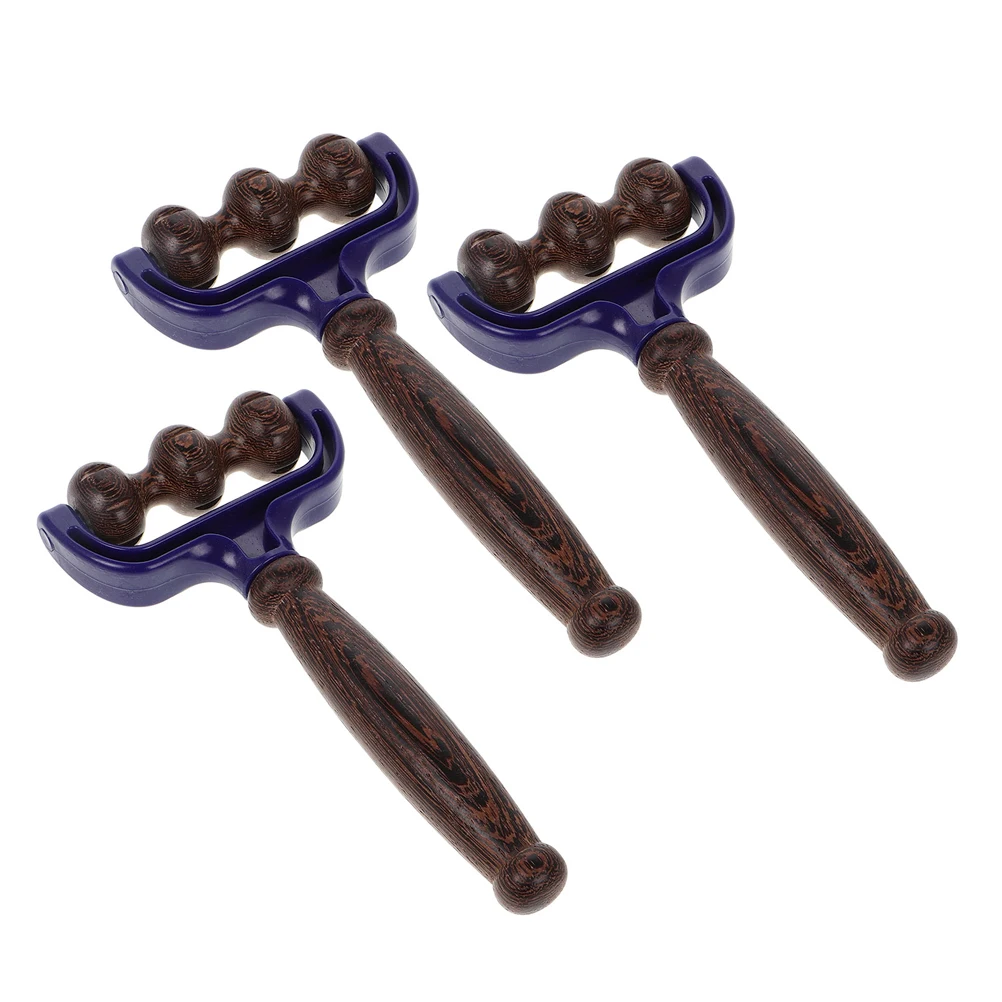 

3pcs Wooden Massage Roller Set Handheld Muscle Massager Foot Leg Back Stick Wheel Ball for Fatigue Relief Durable Sturdy