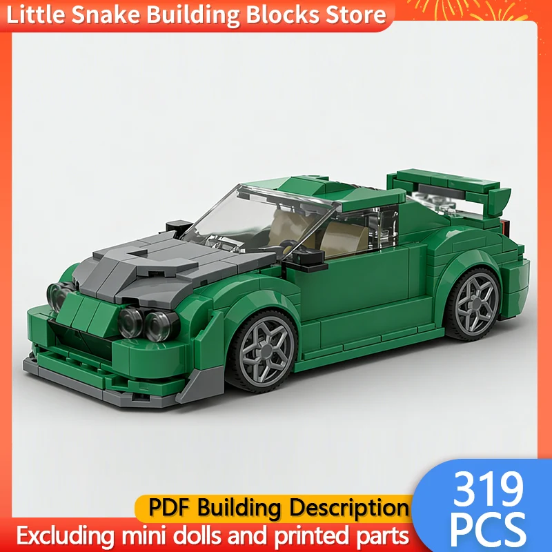 Speed Racing Car Model MOC Building Bricks Sporty Compact Car Modular Technology Children Holiday Gifts Assemble Toys Suit