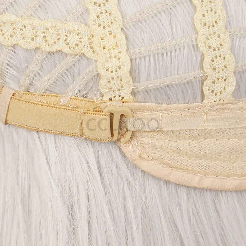 Zizi 2025 ccutoo الشعر الاصطناعية تأثيري الأخت الأكبر سنا العنكبوت 120 سنتيمتر الفضة الأبيض طويل الباروكات + غطاء شعر مستعار