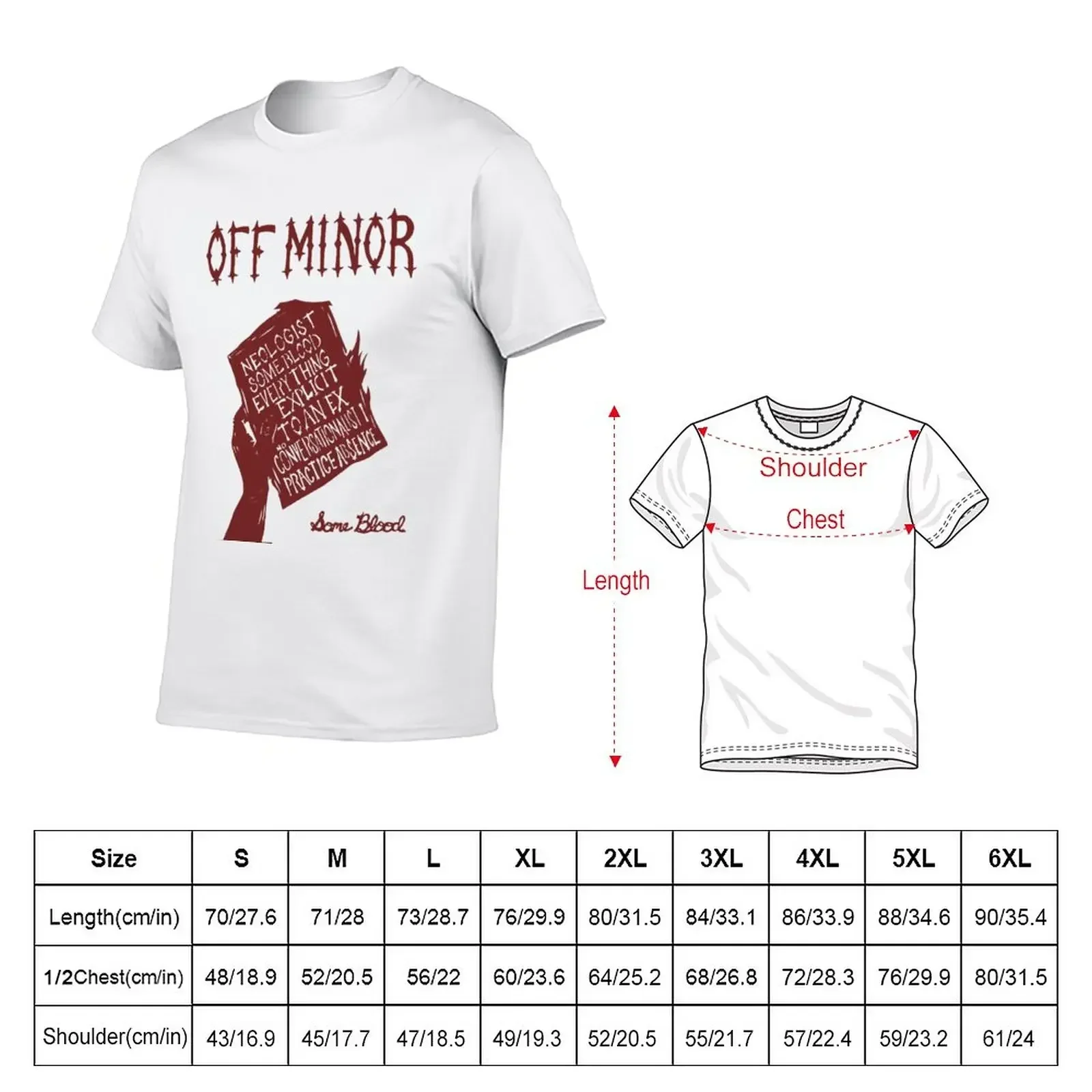 Off Minor - Some Blood Design T-Shirt designer shirts customs design your own plus size men clothing