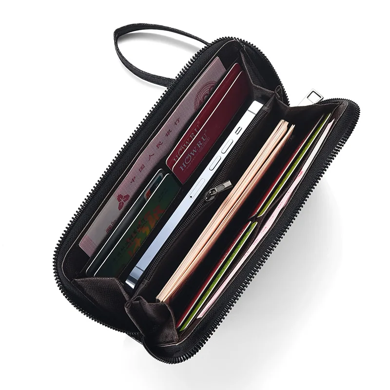 2024 Men Wallets Fashion Long PU Leather Top Quality Card Holder Large Capacity Business Handbag Multifunctional zipper wallet