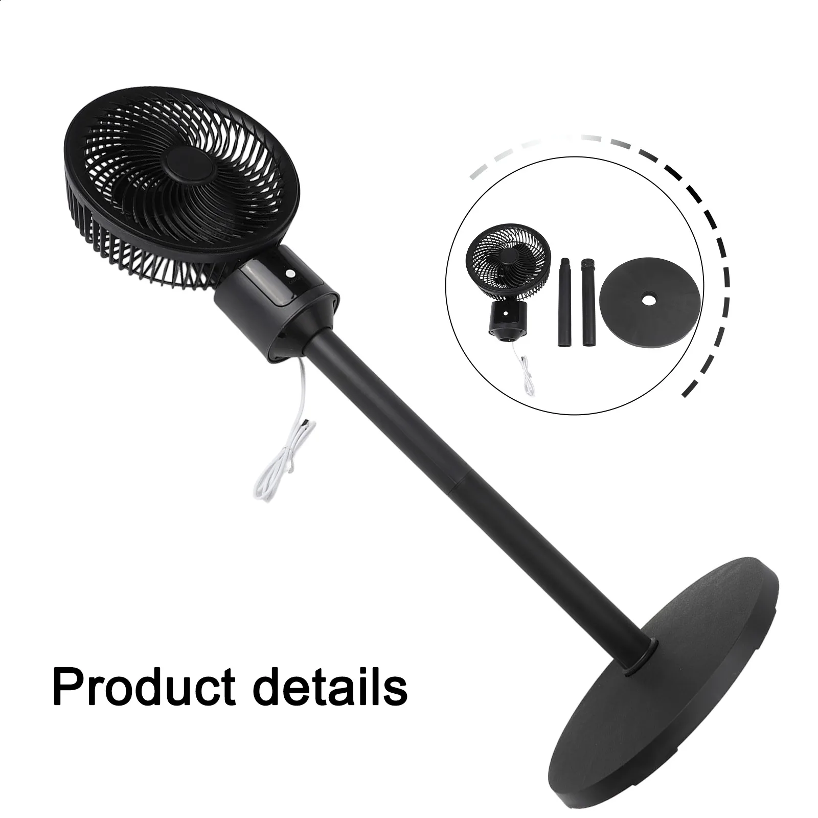 

Height Adjustable USB Stand Fan Featuring 3 Speed Settings and Quiet Operation for Enhanced Comfort in For Bedrooms