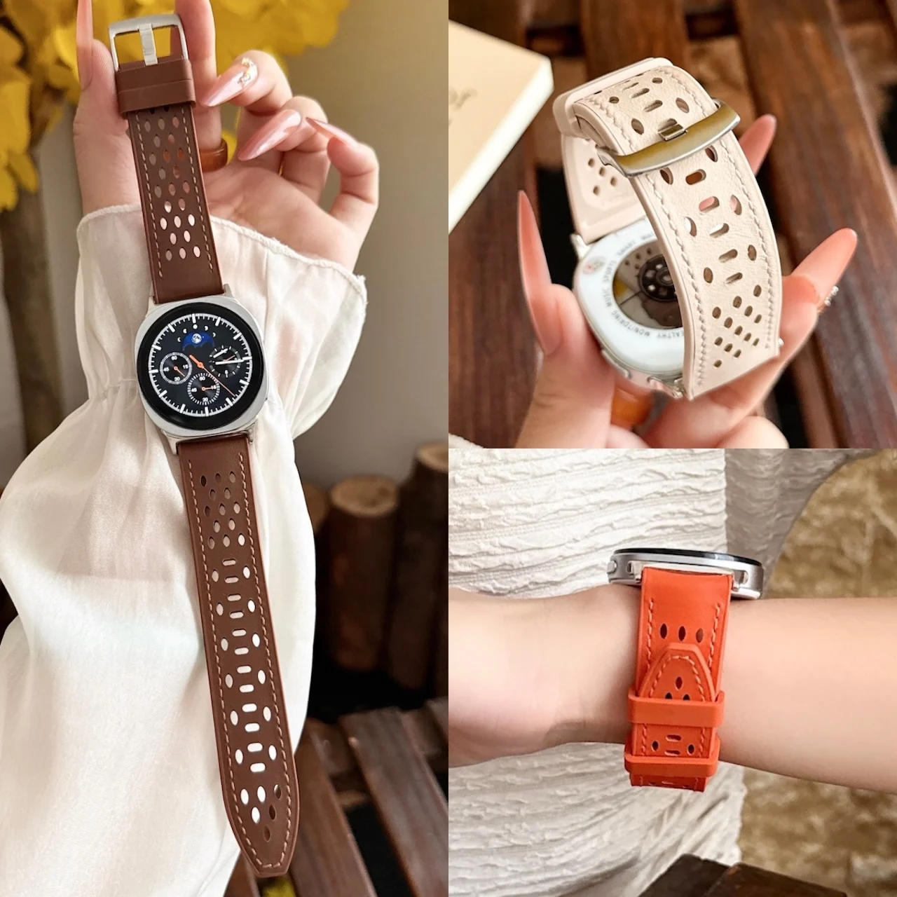 Soft Breathable Magnetic Silicone Strap For Samsung Galaxy Watch9 Dual Color Sport Replacement Wrist Band 10 Color Options