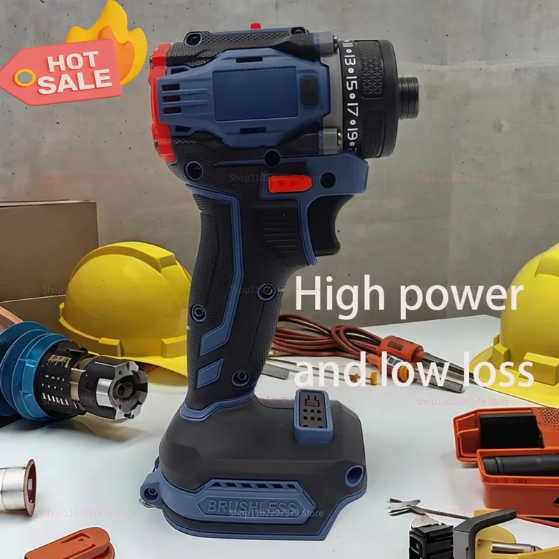 Destornillador eléctrico sin escobillas de 4000rpm, 21 + 1 engranaje, herramienta de taladro inalámbrico de dos velocidades para batería de 18V, construcción de renovación del hogar DIY