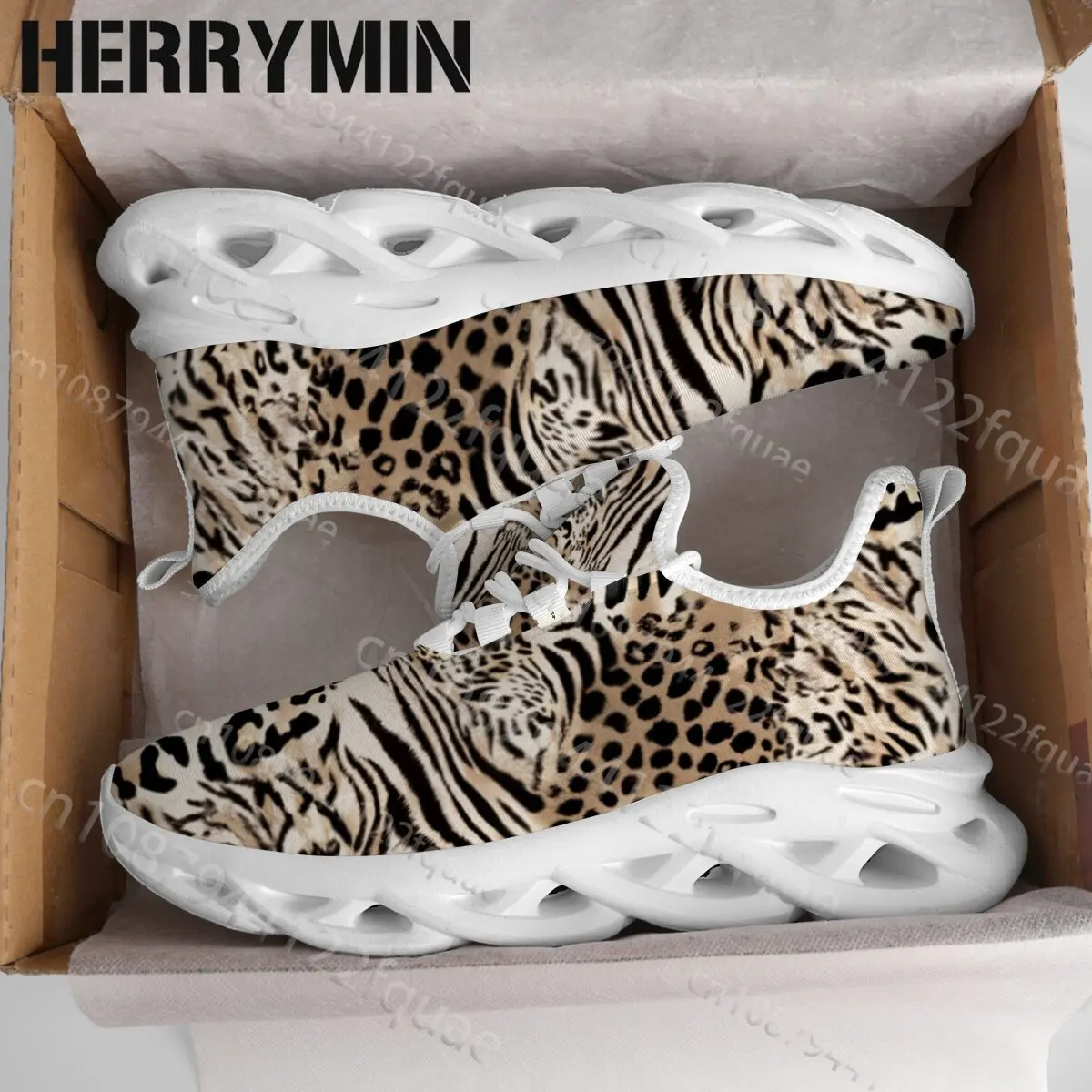 Animal Mix Print Fashion Streetwear Daily Lace Up Teenager Adult Shoes Brown Leopard Striped Zebra Graphic Sneakers Unisex