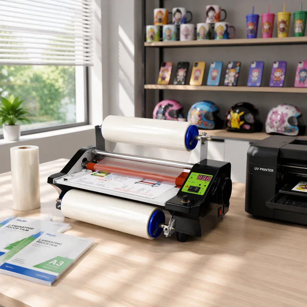 Automatic New A3 Cold & Hot Laminator Roll UV DTF Printer AB Film Laminating Machine For Crystal Label Printing