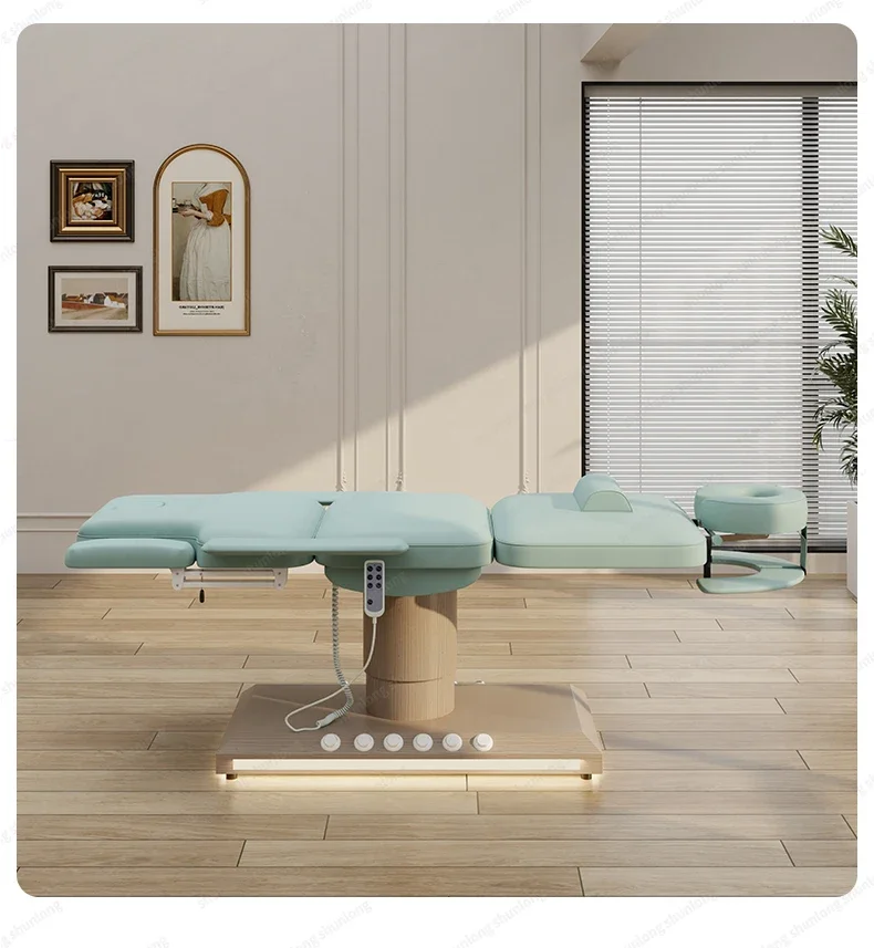 

#For Unique Design Adjustable Beauty Salon Heated Massage Beauty Bed Electric Facial Massage Table With 3 Motor&