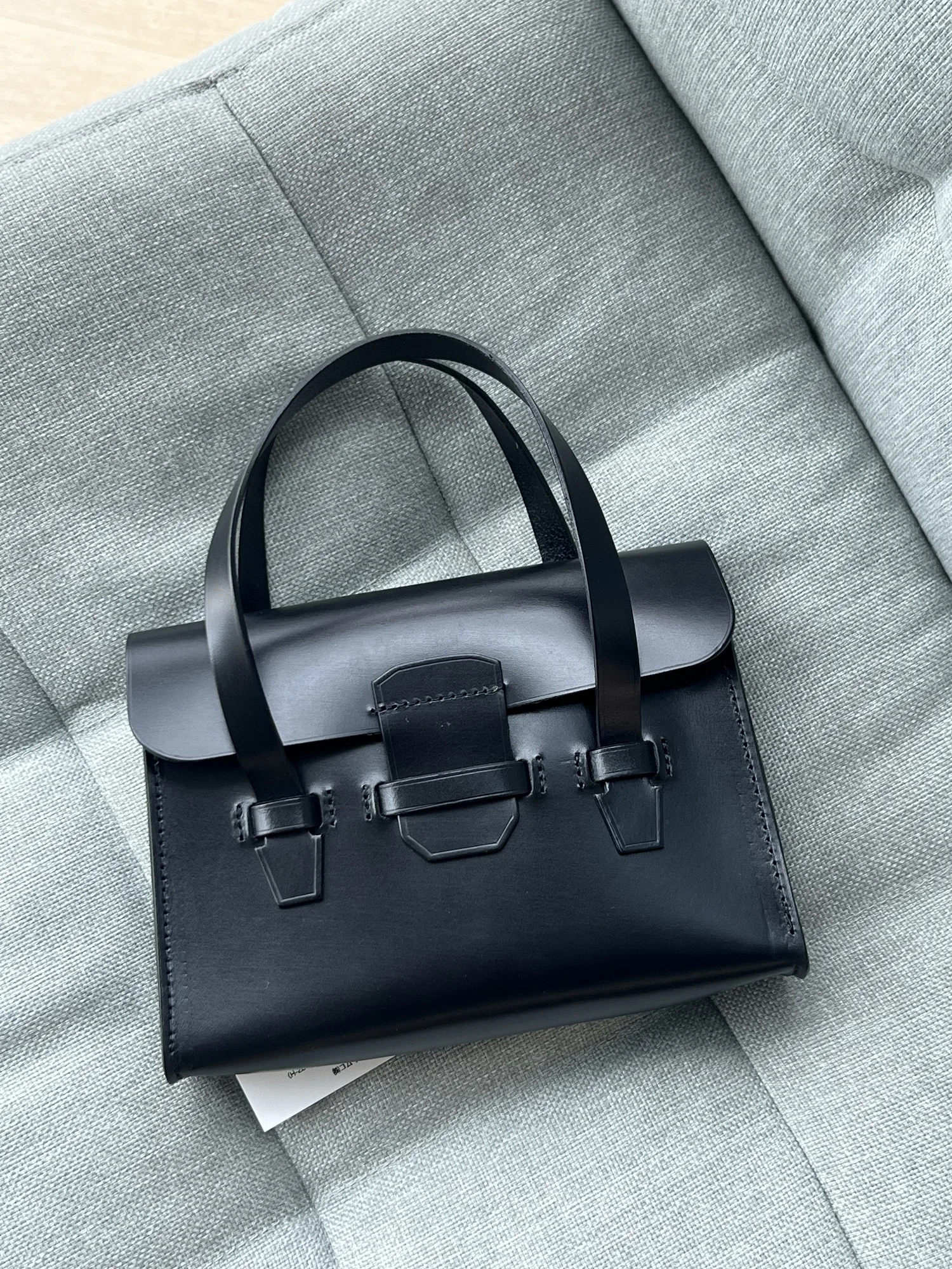 

[spot] Japanese niche design new handbag cowhide simple casual high-end retro leather small square bag