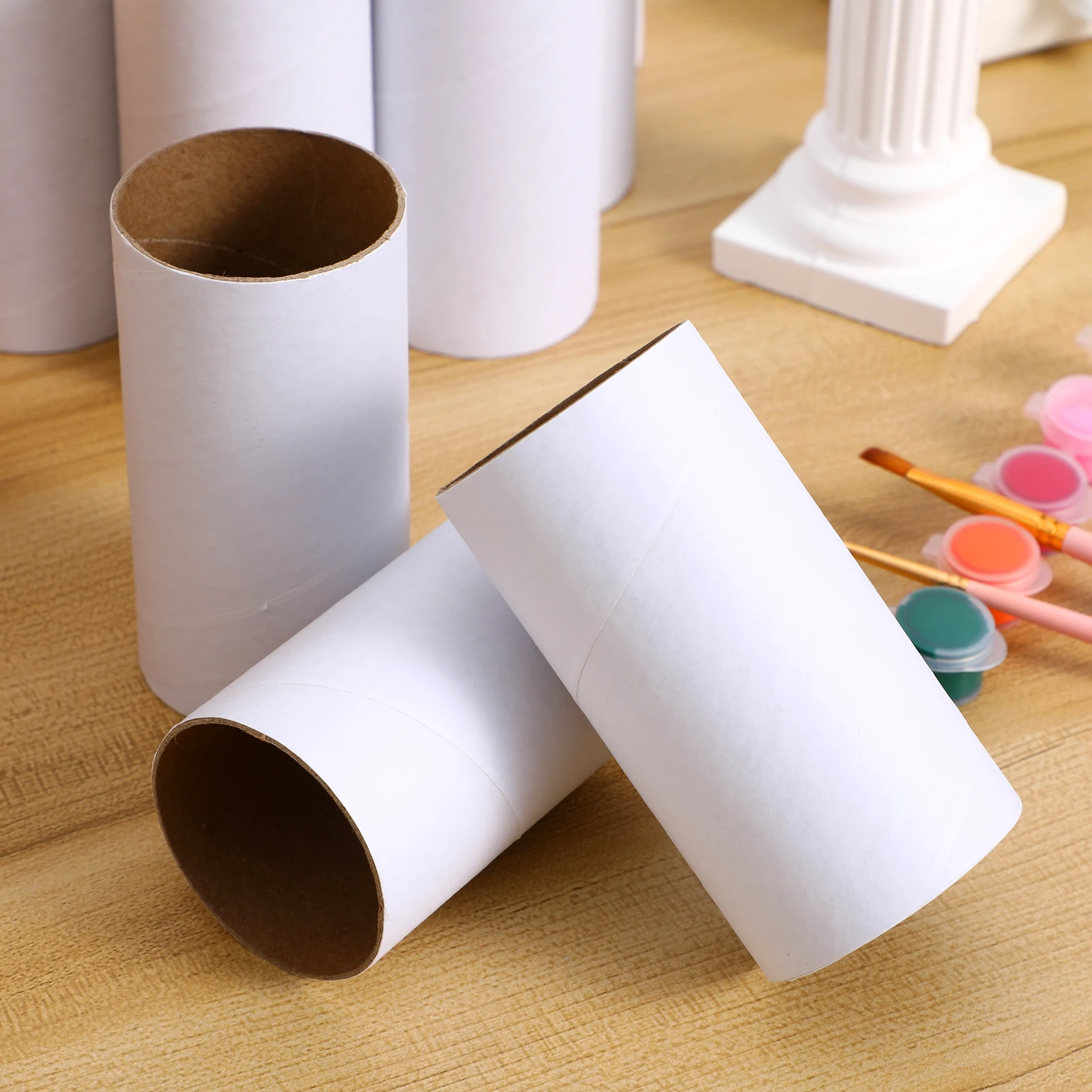 

12 Pcs Paper Tubes Blank Cores for Crafts DIY Cylinder Graffiti Materials Projects Paint Doodle Create Practical Bulk