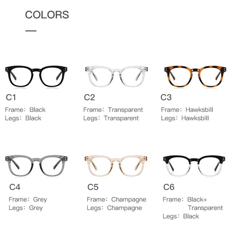 Kizn anti-luz azul miopia óptica óculos quadro nova liga retro fotocromático feminino masculino prescrição óculos-0.50 a-10