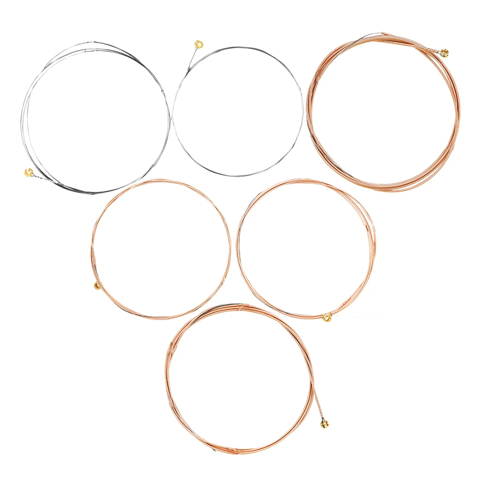 

6Pcs Folk Guitar Strings Metal Replacement Durable Easy Install Comfortable Resonance Guitar Replaceable Strings