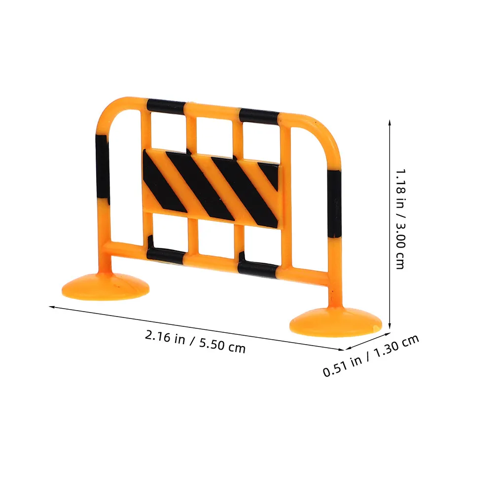 12Pcs Miniature Traffic Barricades Resin Roadblocks High Detail for Sand Table Scene Traffic Fence Decorations