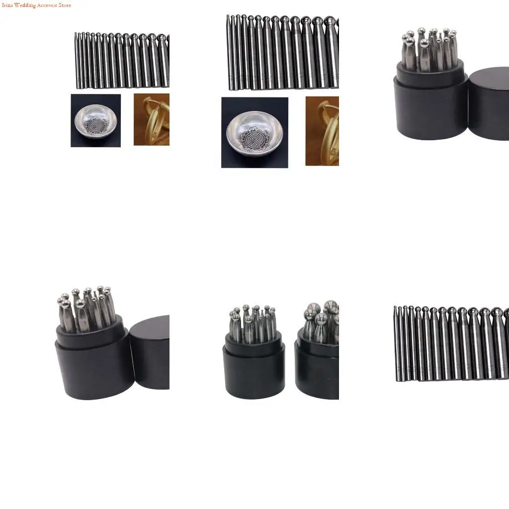 

G92D Прочный набор стальных пробойников 15/17 шт. для ювелирных изделий Металлообрабатывающие ремесленные проекты