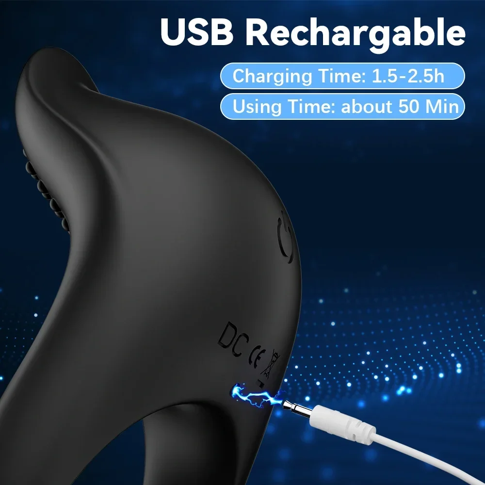 APP Control Vibrator Cock Ring for Men Delay Ejaculation Penis Ring Lock Penisring Cockring Adult Male Sex Toys for Men - Image 4