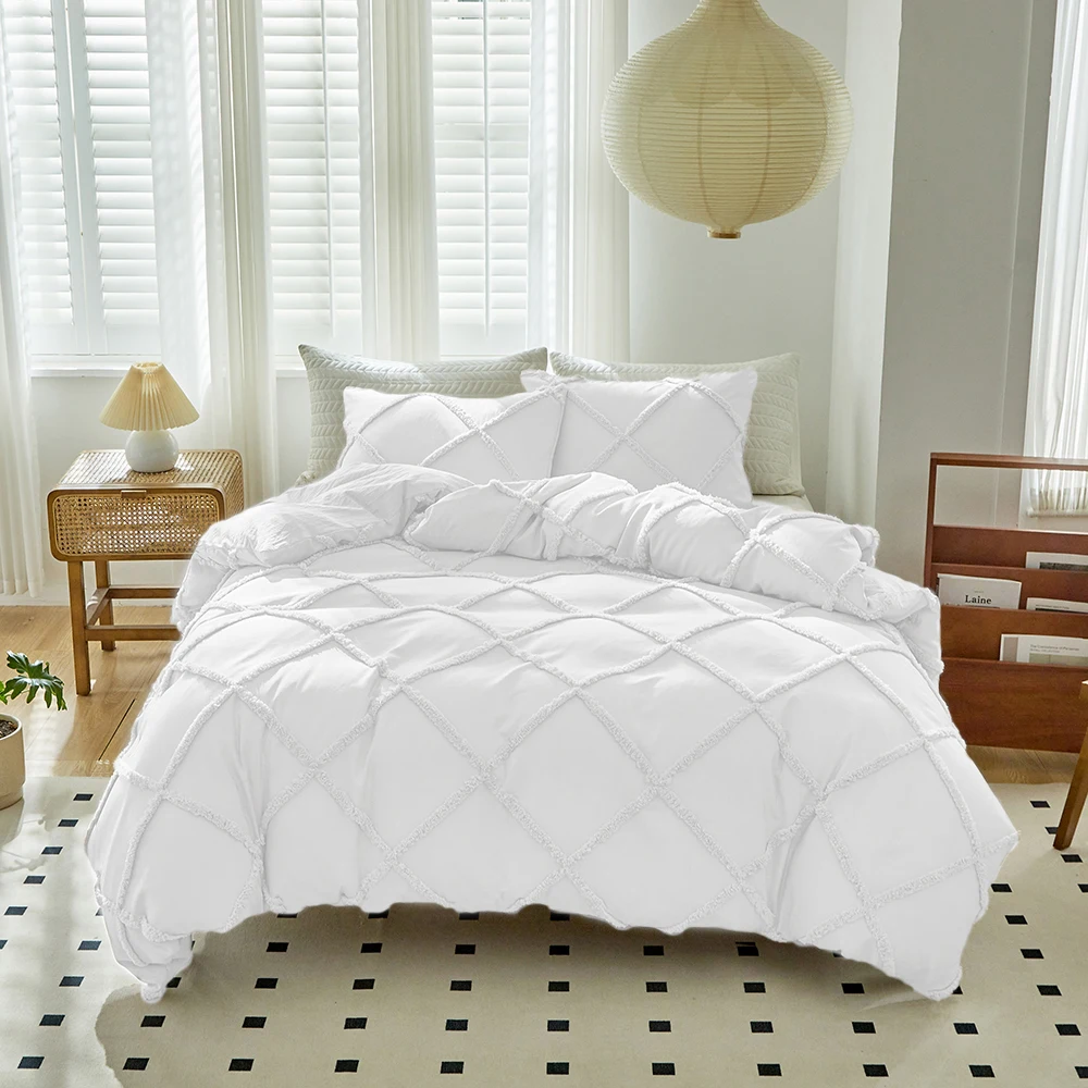Duvet Cover Bedding Set Twin Full Queen King Size 135x200 Nordic Quilt Cover 240x220 Double Single Lingge Bed Linen 200x200