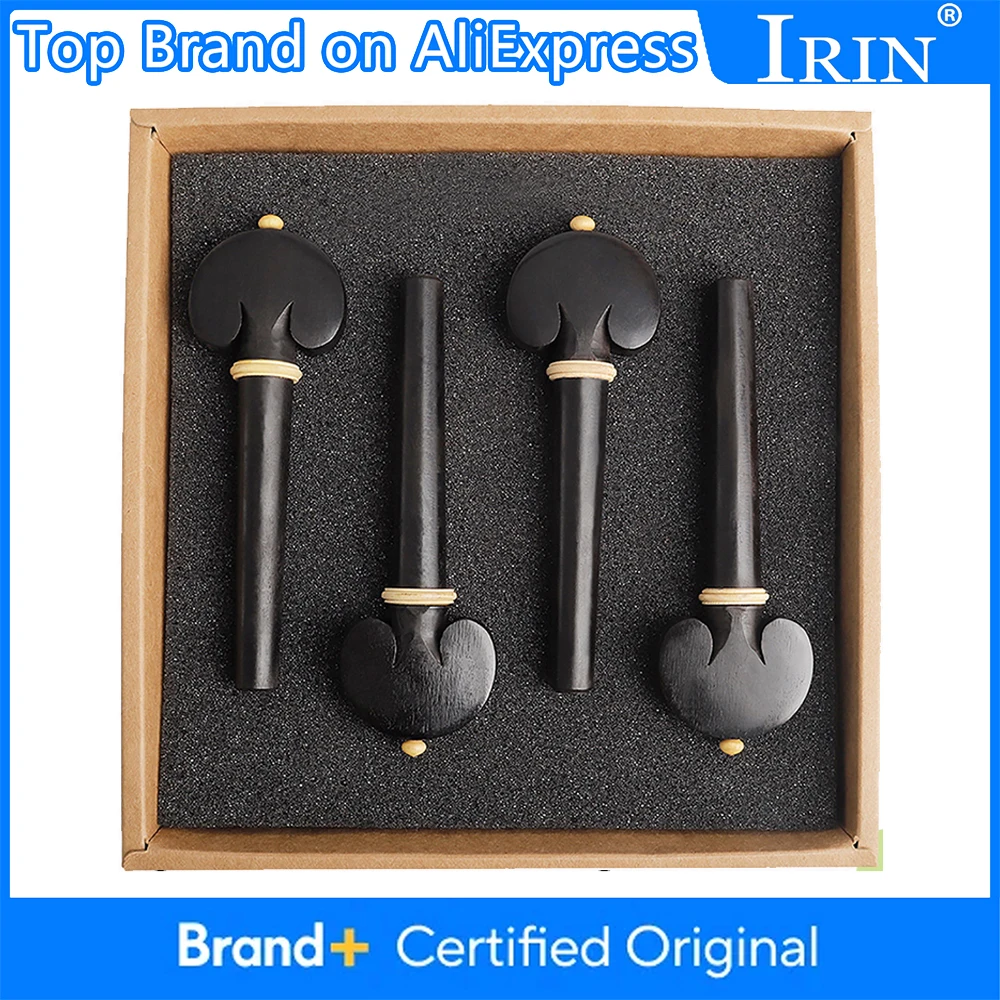 

IRIN 4pcs Cello Tuning Pegs Ebony/Boxwood Tuning Pegs Set Professional Strings Instrument Parts & Accessories