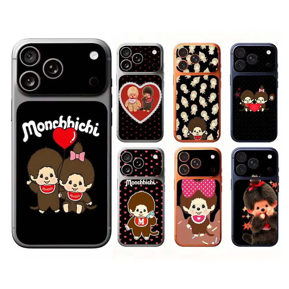 Cute M-monchhichis-s Back Cover Decal Protective For Iphone 17 Pro Max Skin Sticker Back Protective Decorative Sticker