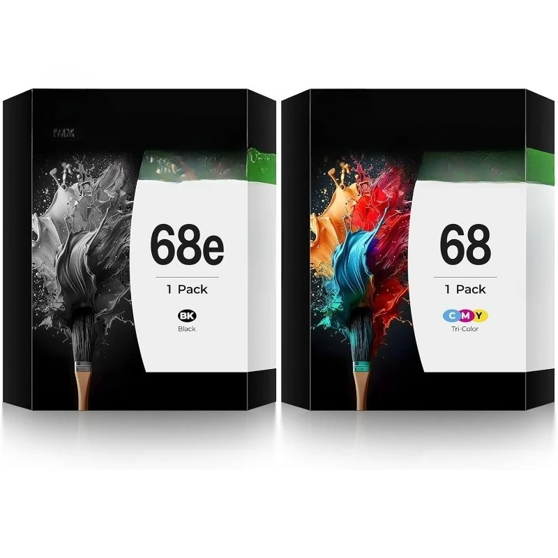 

68 68e Cartridges High Yield Black / 68 Tri-Color for Envy 6155e Envy 6555e Ink Compatible with 68 Envy 6555e 6155e