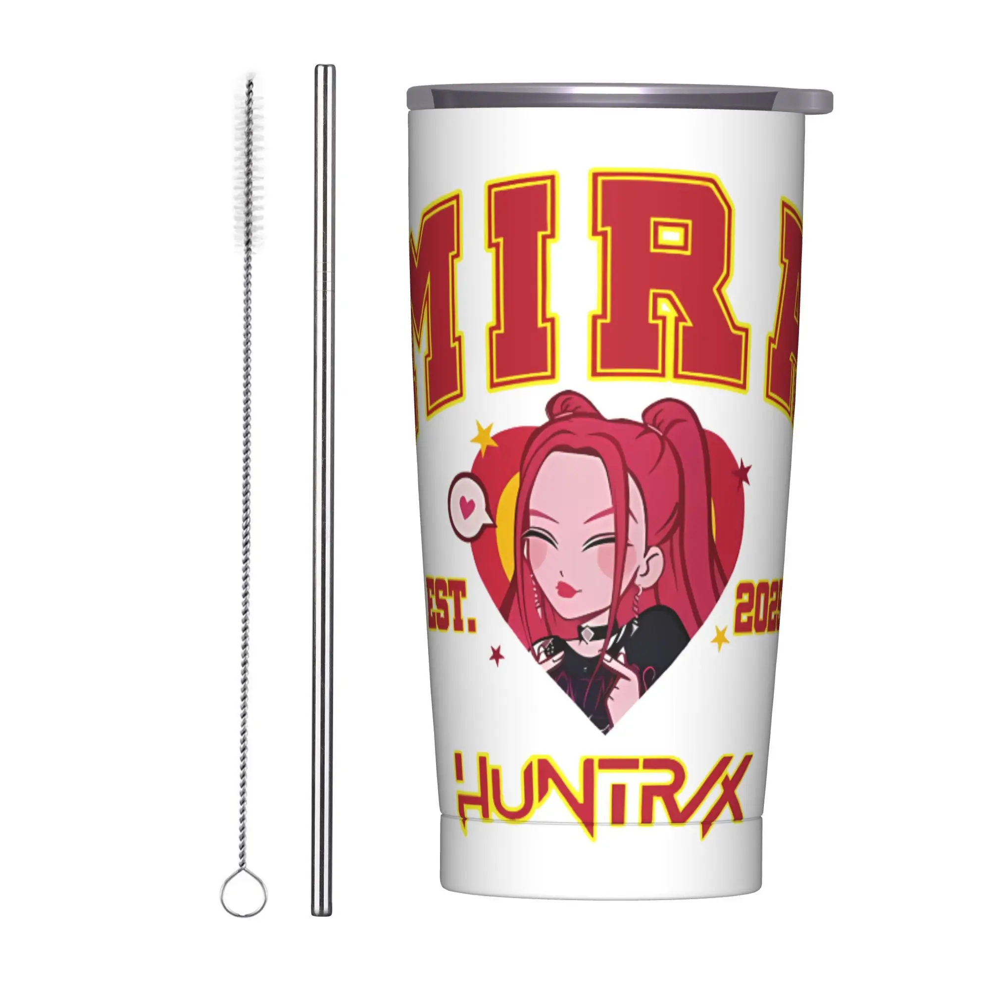 

KPop Demon Hunters Huntrix Mira Tumbler Vacuum Insulated Coffee Cups Stainless Steel Double Wall Mug Hot Cold Drink