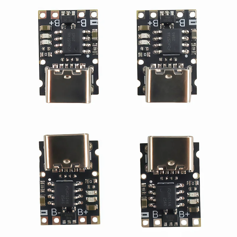 2-50PCS TP4057 1A 3.7V Lithium Battery Charging and Discharging Board with Protection Type-C USB C Li-ion Battery Charging Board